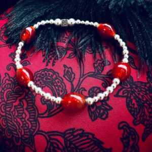 Red Bead Bracelet glass