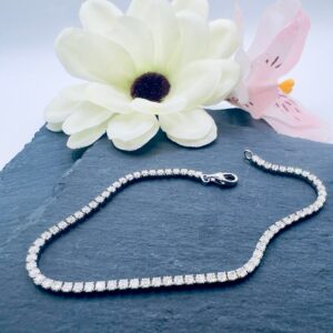 Silver Tennis Bracelet Womens