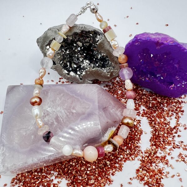 Gemstone and Pearl Bracelet