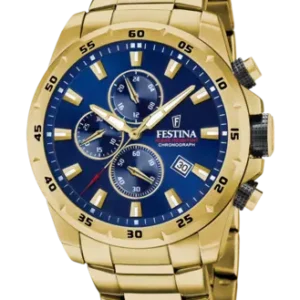 Gold Blue Reloj Watch