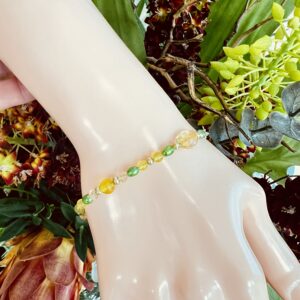 Green Gemstone Bead Bracelet