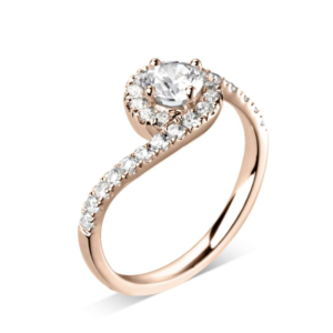 Rose Twist Engagement Ring