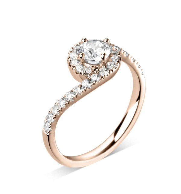 Rose Twist Engagement Ring