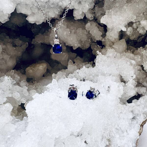 Small Blue Sapphire Earrings