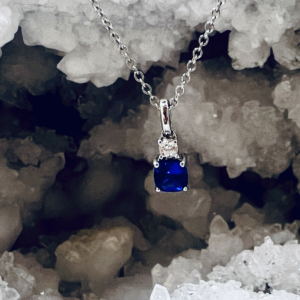 Small Blue Sapphire Necklace