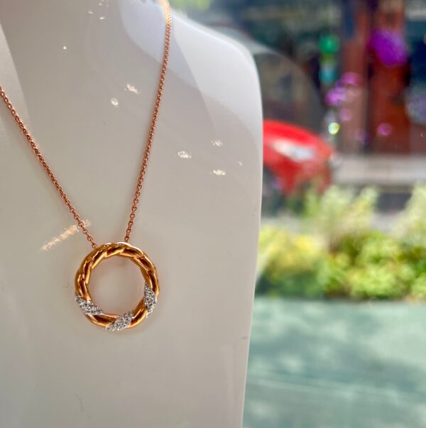 Rose Gold Circle Necklace