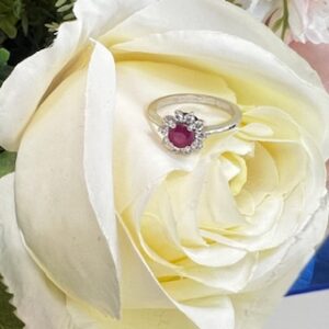 Ruby Flower Ring