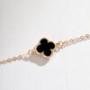 Black Flower Chain Bracelet