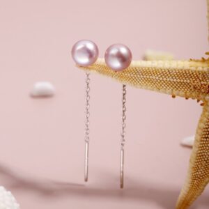 Pink Pearl Drop Earrings