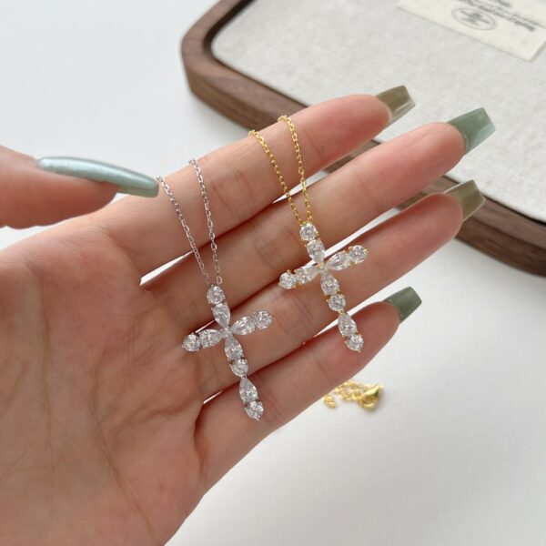 Cubic Zirconia Cross Necklace