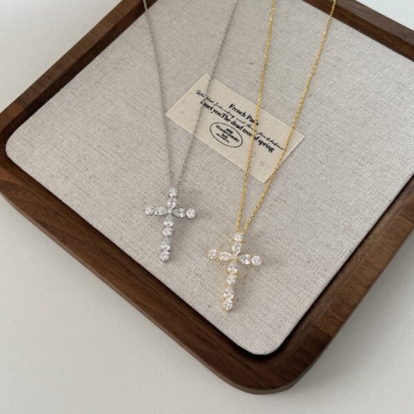 Cubic Zirconia Cross Necklace