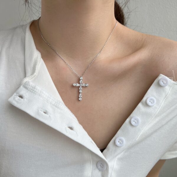 Cubic Zirconia Cross Necklace