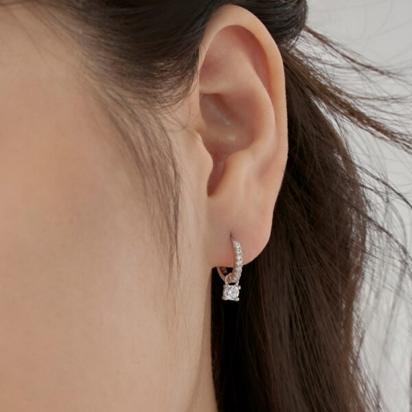 Dangling Earrings with Charm