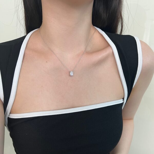 Emerald Cut CZ Necklace