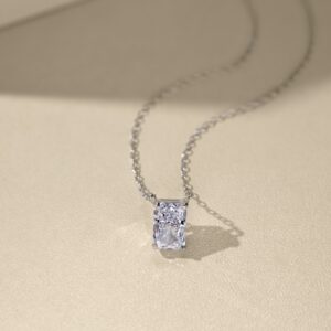 Emerald Cut CZ Necklace