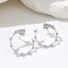 Front Facing Silver Hoops