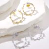 Front Facing Silver Hoops