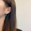 Green Tear Drop Earrings