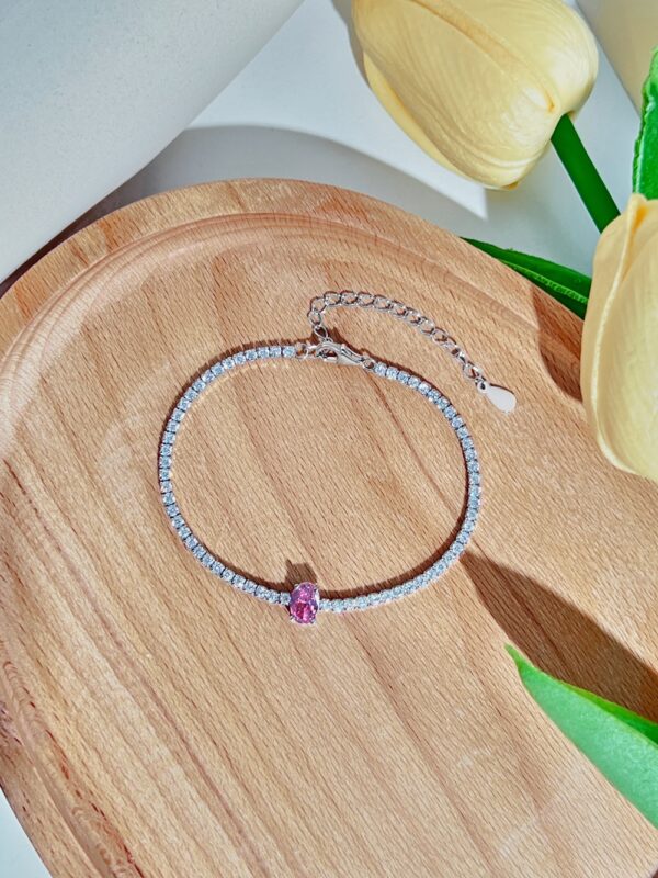 Oval Stone Tennis Bracelet