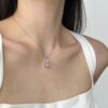 Pale Pink Stone Necklace