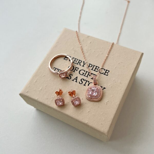 Pink Necklace in Rose Gold