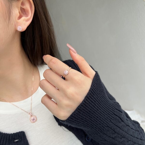 Pink Necklace in Rose Gold