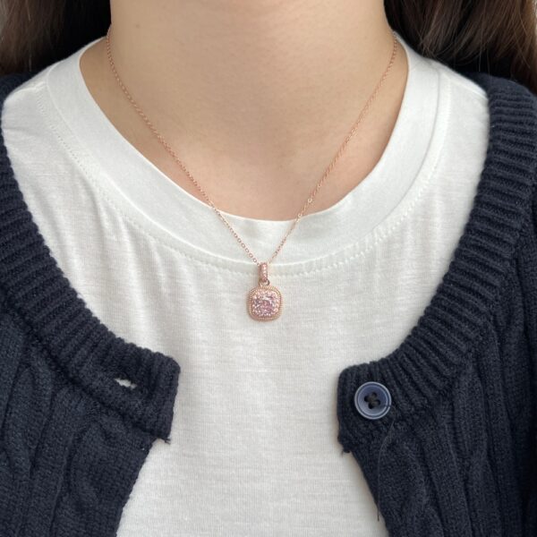 Pink Necklace in Rose Gold