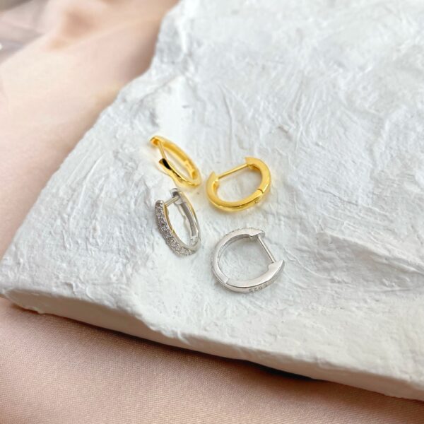 Small Plain Silver Hoops