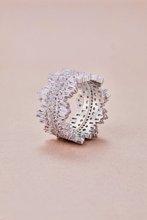 Sterling Silver Baguette Ring