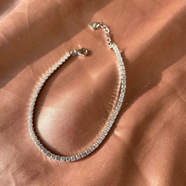 Silver Thin Tennis Bracelet